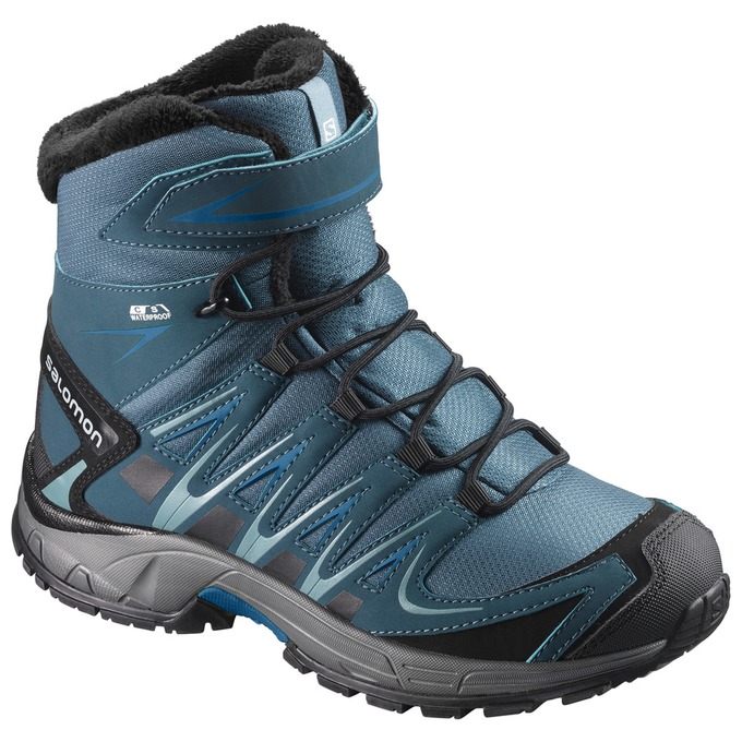 Bottes Hiver Salomon Enfant Turquoise Foncé - Salomon XA PRO 3D TS CSWP J - France (3724-PJIST)